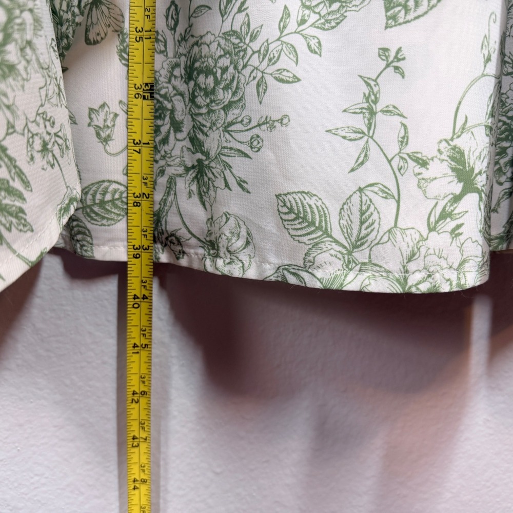 Scarlet Darkness Skirt Women 2XL Green Floral Maxi Tiered Ruffle Boho Cottage - Picture 8 of 9